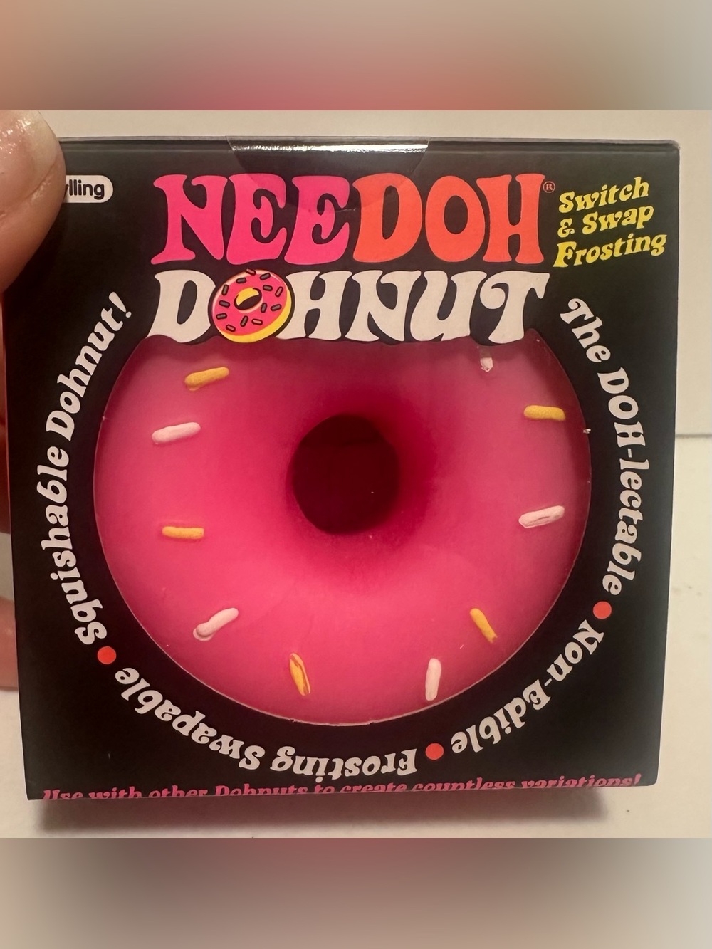 Needoh Dohnut Pink Squishable Toy with Sprinkles